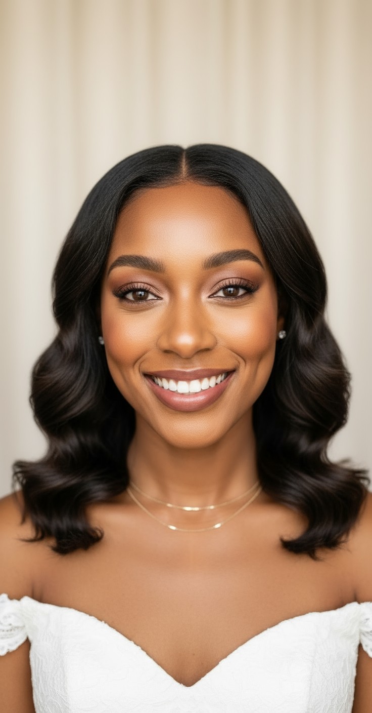 After Loose Waves Wedding Hair